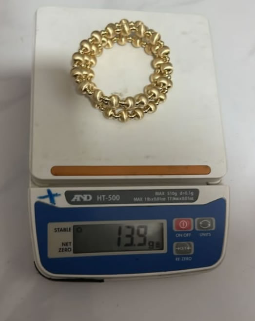 Woven gold bracelet